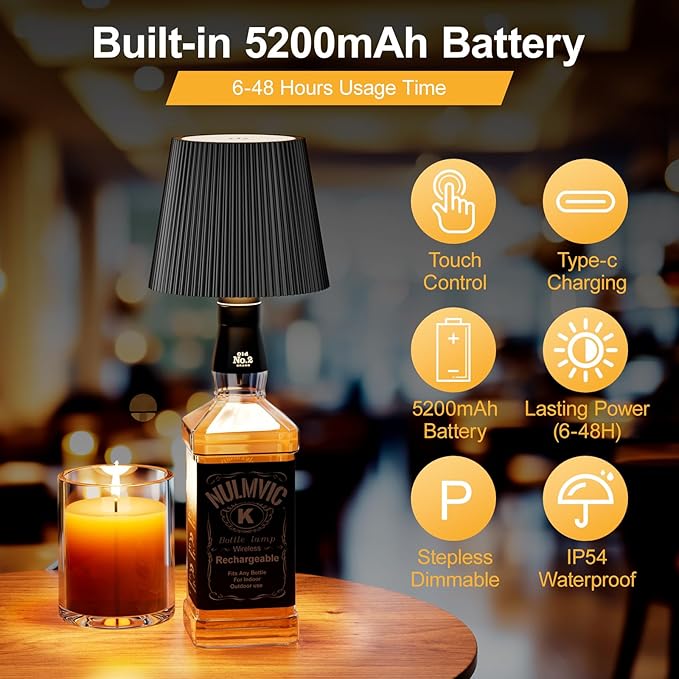 LED Bottle Table Lamp